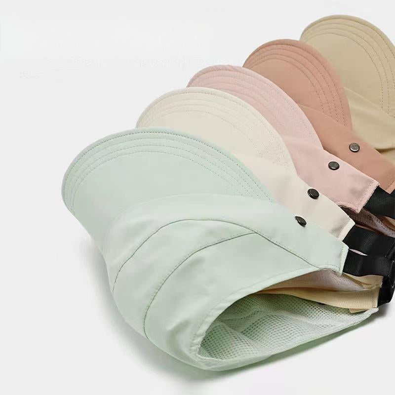 Wide Brim Adjustable Women's Sun Hat - Foldable Outdoor Beach Bucket Hat with UV Protection and Ponytail Design