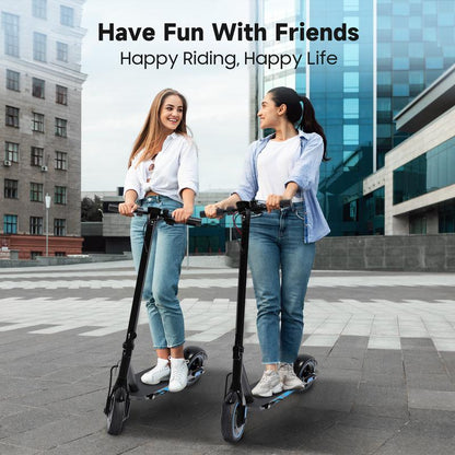 Smart E-Scooter for Adults 500W Motor Battery 25 MPH Max Speed 10Inch Solid Tires 36V 10.5Ah 35/45 Max Range Charge Time 6/7H Foldable E-Scooter with App Control & Disc Braking System for Smart APP Control Folding Neon Electric Guide Kick All-Terrain
