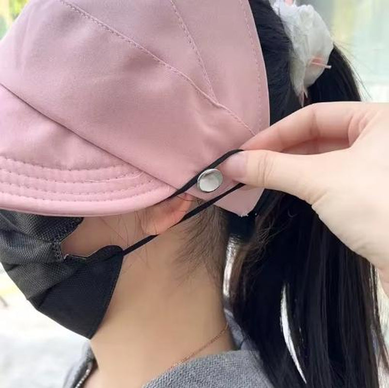 Wide Brim Adjustable Women's Sun Hat - Foldable Outdoor Beach Bucket Hat with UV Protection and Ponytail Design