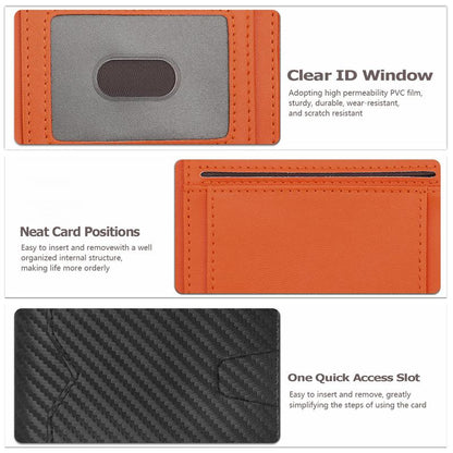 Carbon Fiber Ultra-Thin Men'S Wallet,11 Card Slots Anti-Scan RFID Shielding Design | Leather Business Wallet | Men'S Gift，Ultra-Thin RFID Anti-Theft Wallet，Mens Leather Wallet