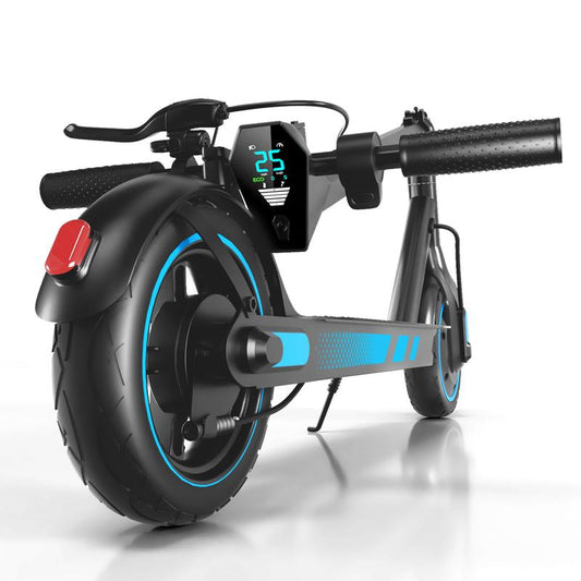 Smart E-Scooter for Adults 500W Motor Battery 25 MPH Max Speed 10Inch Solid Tires 36V 10.5Ah 35/45 Max Range Charge Time 6/7H Foldable E-Scooter with App Control & Disc Braking System for Smart APP Control Folding Neon Electric Guide Kick All-Terrain