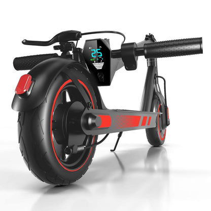 Smart E-Scooter for Adults 500W Motor Battery 25 MPH Max Speed 10Inch Solid Tires 36V 10.5Ah 35/45 Max Range Charge Time 6/7H Foldable E-Scooter with App Control & Disc Braking System for Smart APP Control Folding Neon Electric Guide Kick All-Terrain