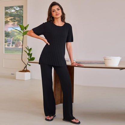 Joyfunear Women'S Casual T-Shirt and Pants Two-Piece Set